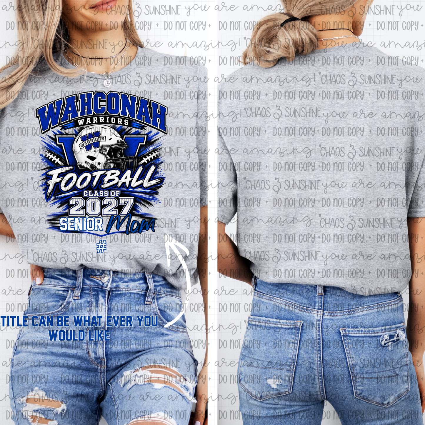 Wahconah Football Class of 2027 Personalized Senior Family