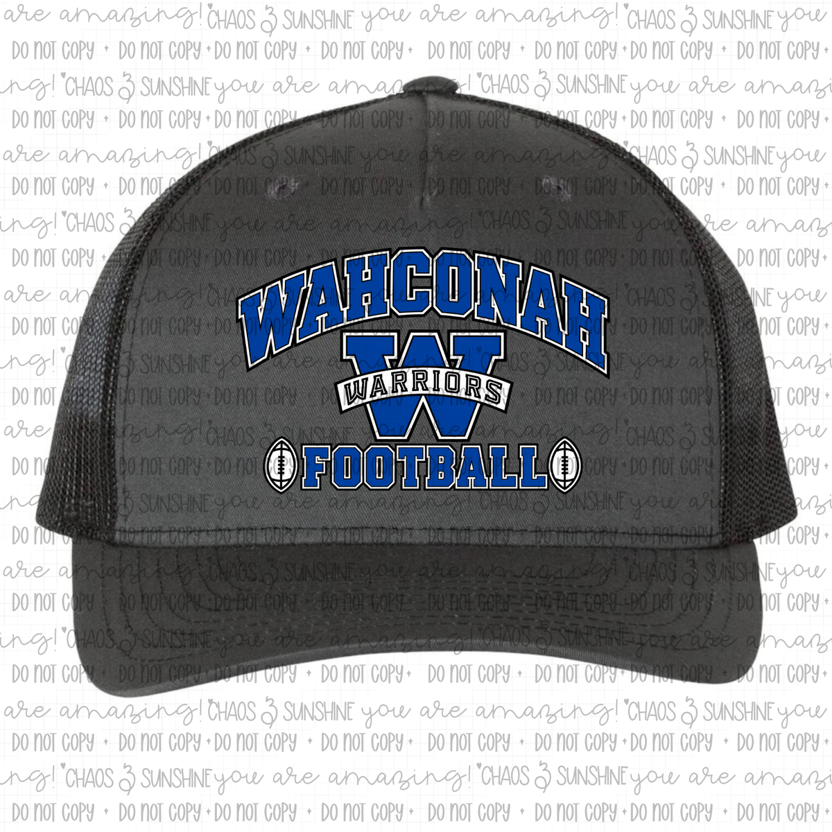 Wahconah Warriors Football Trucker Hat
