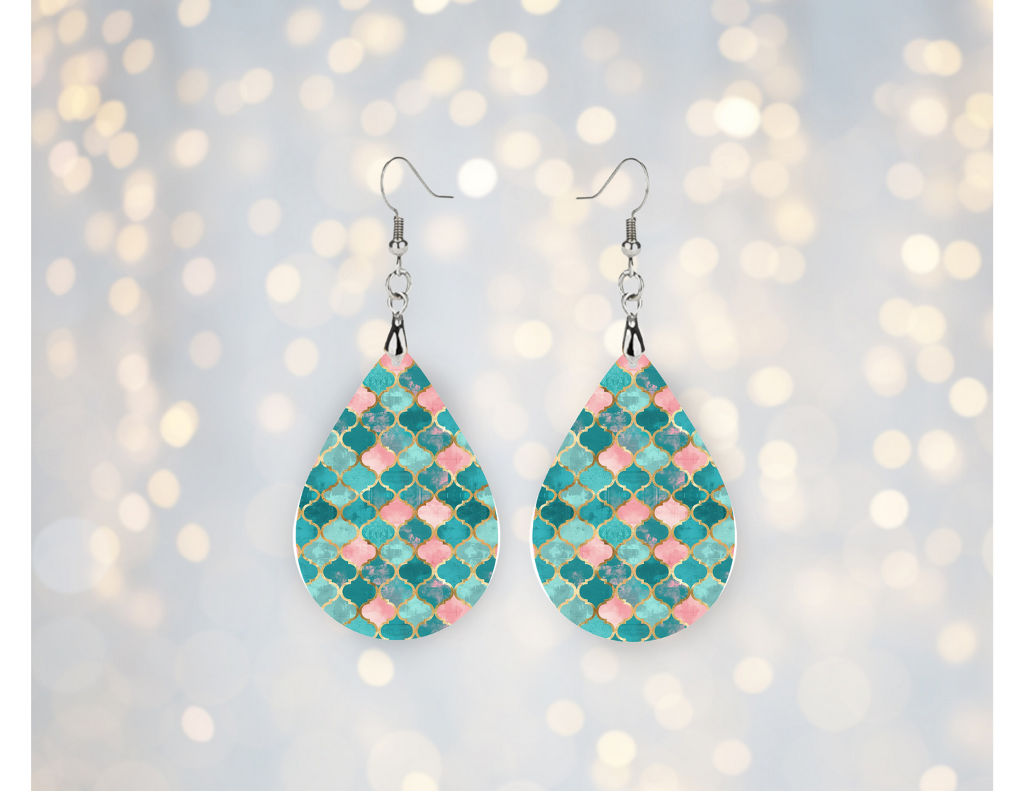 Coastal Mosaic Teardrop Earrings šāØ