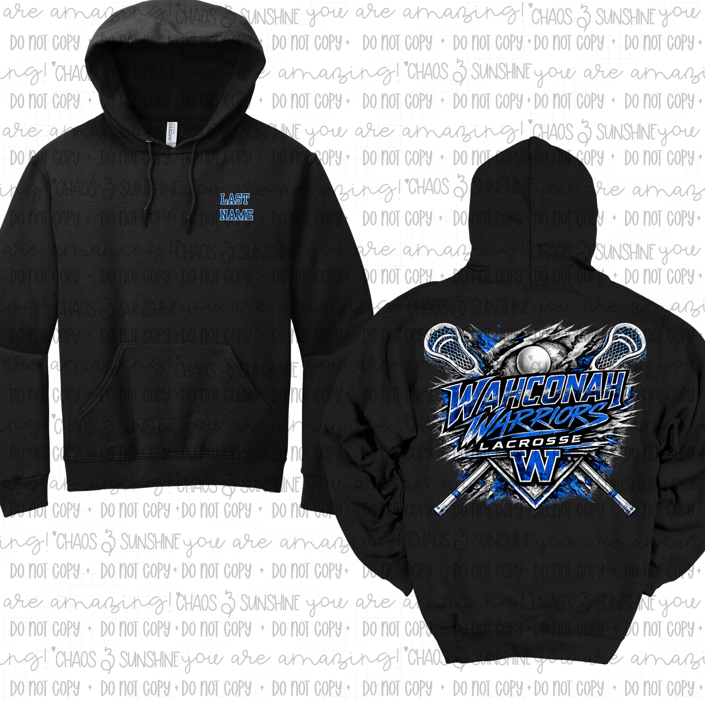 Wahconah Warriors Lacrosse “Breakthrough” Last Name Pocket Design