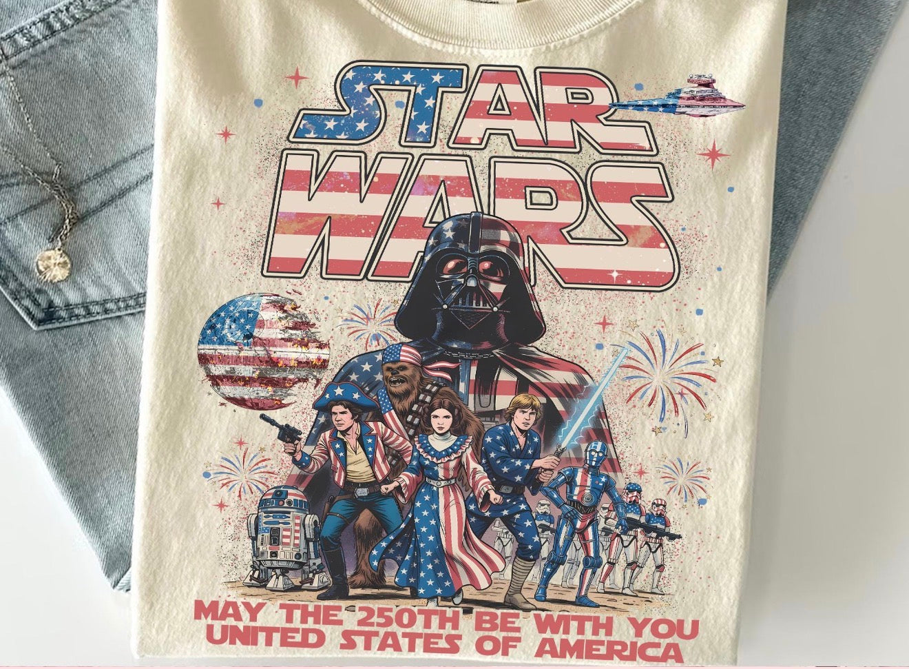 Star Wars Inspired 250th Anniversary USA Graphic Tee