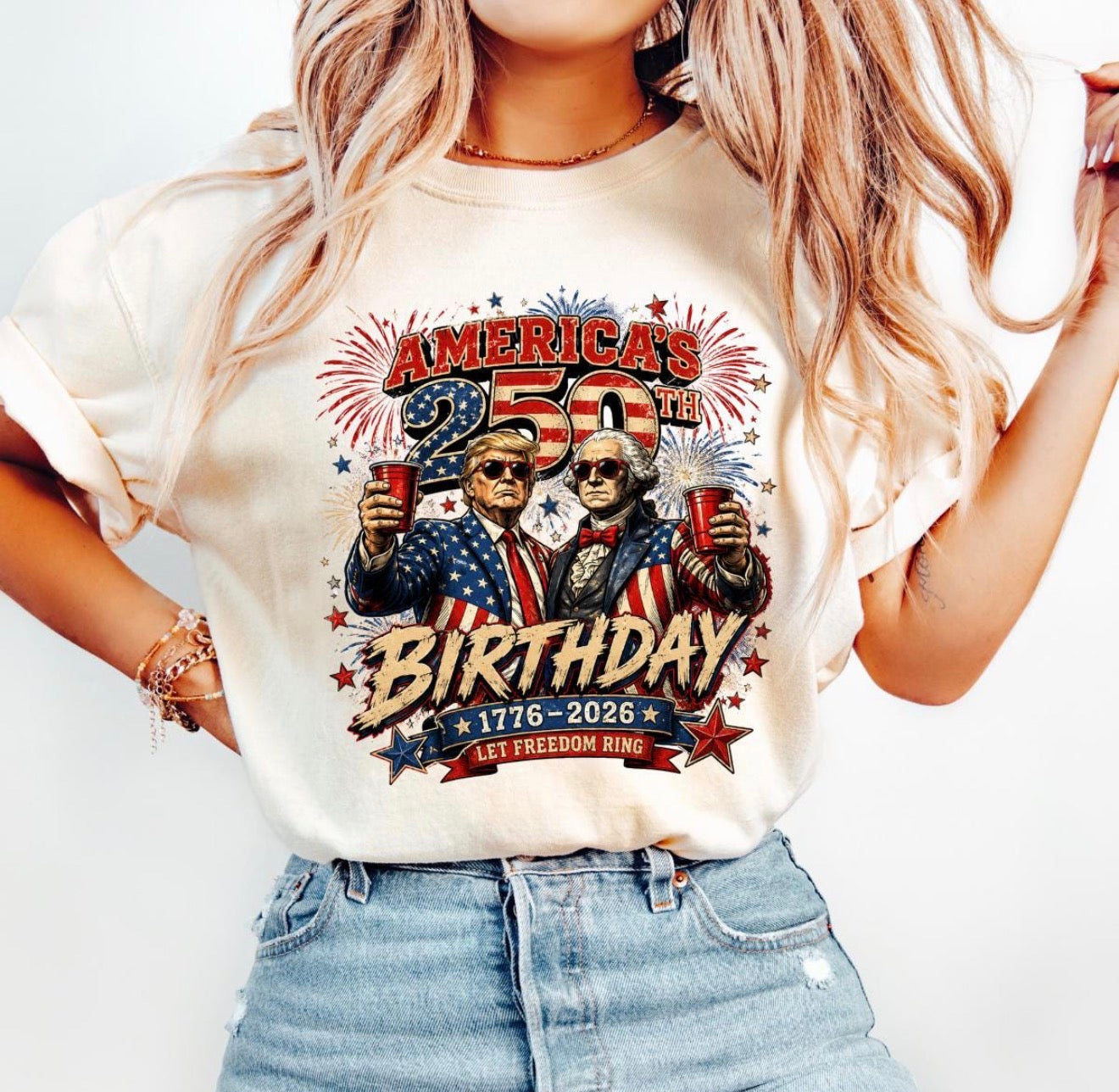 America's 250th Birthday Patriotic Celebration Tee