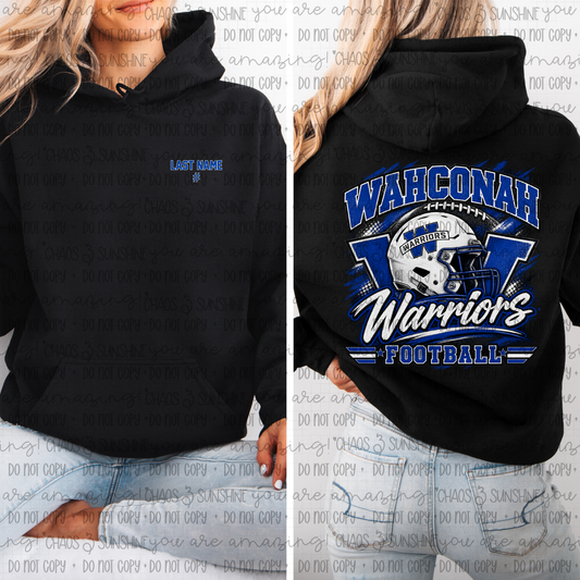Wahconah Warriors Football Personalized Front