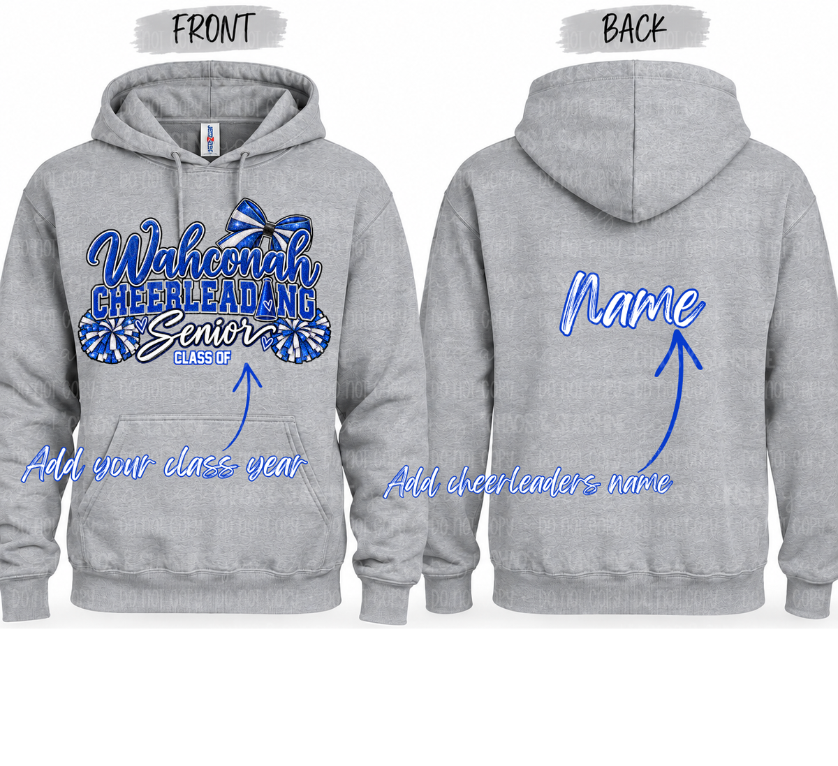 Wahconah Cheerleading Senior | Personalized Name & Class Year