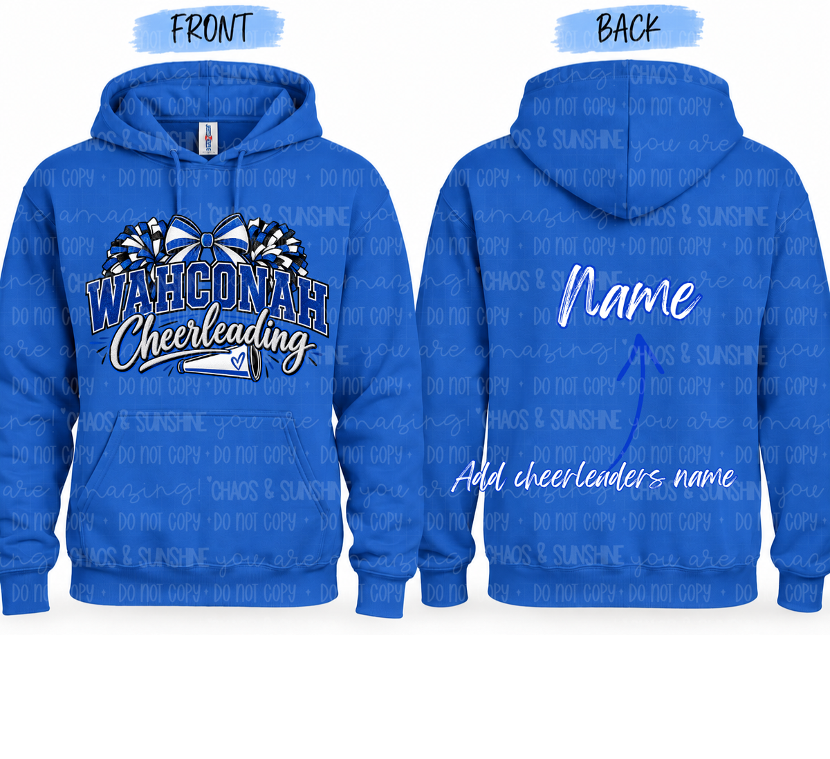 Wahconah Cheerleading | Personalized Name | Youth