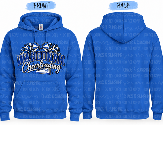 Wahconah Cheerleading Bow & Pom Design | Adult