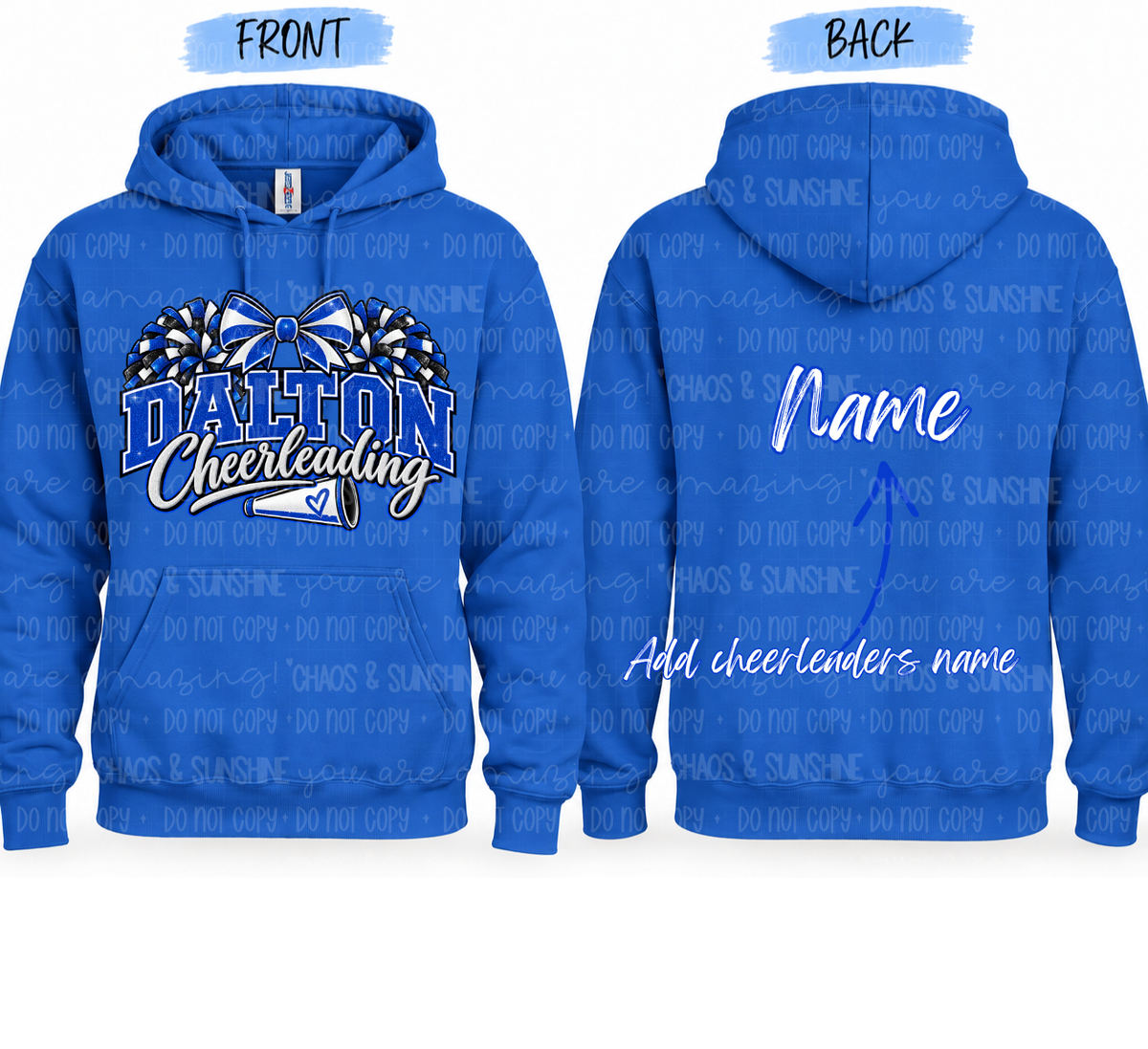 Dalton Cheerleading | Personalized Name | Adult
