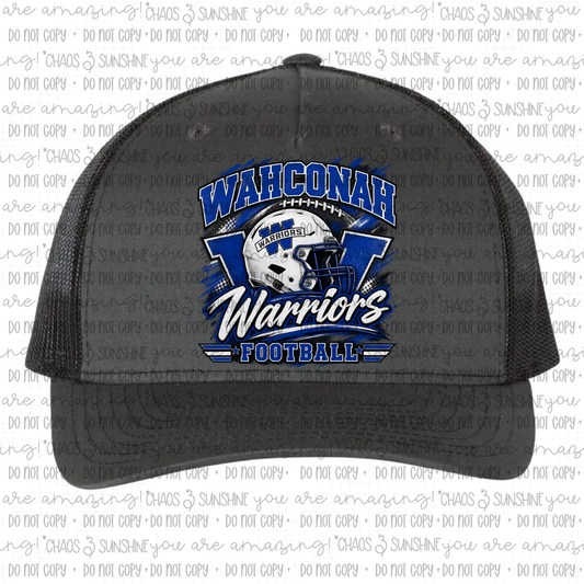 Wahconah Warriors Football Helmet Trucker Hat
