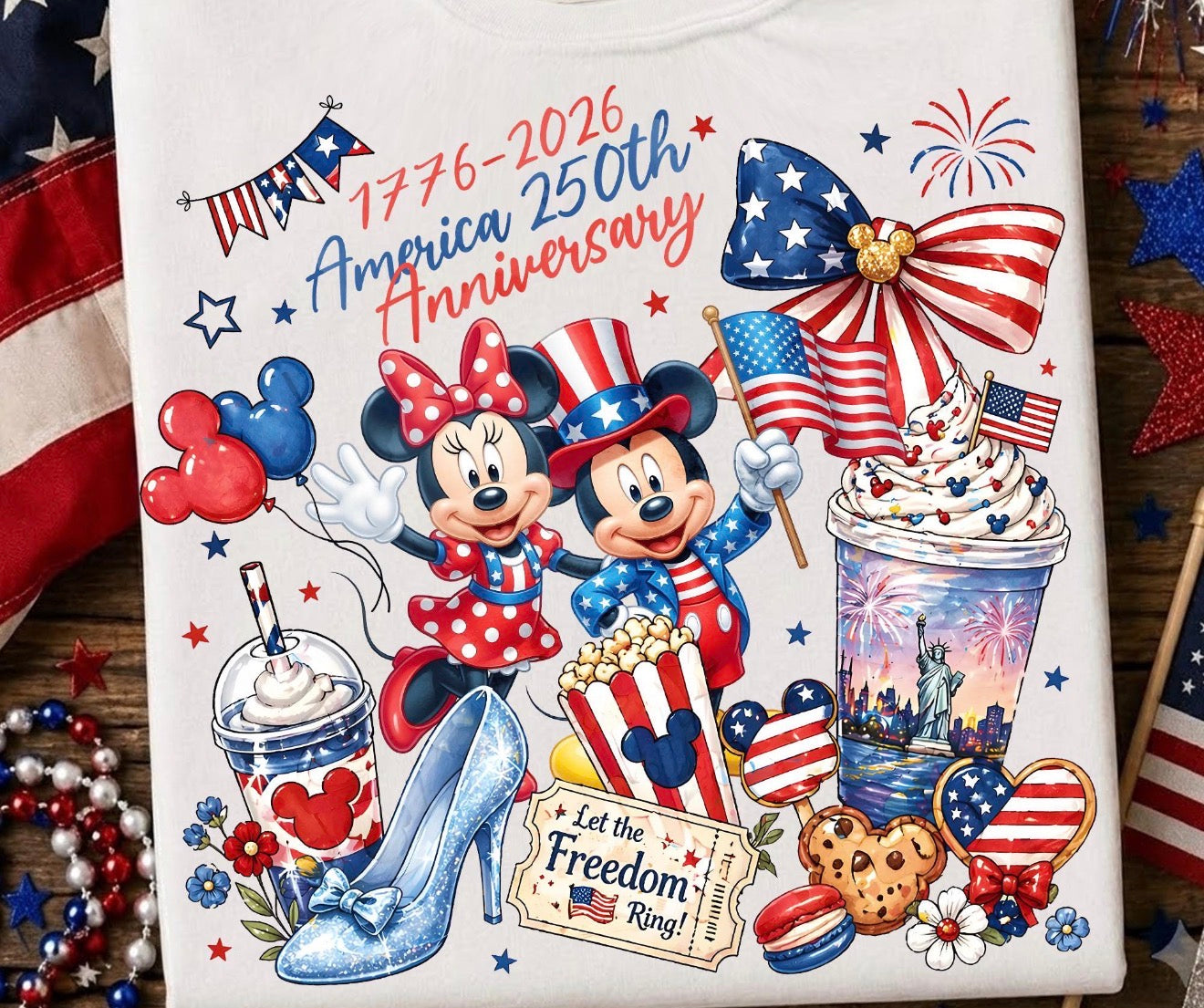 America's 250th Anniversary Disney Inspired Celebration Tee