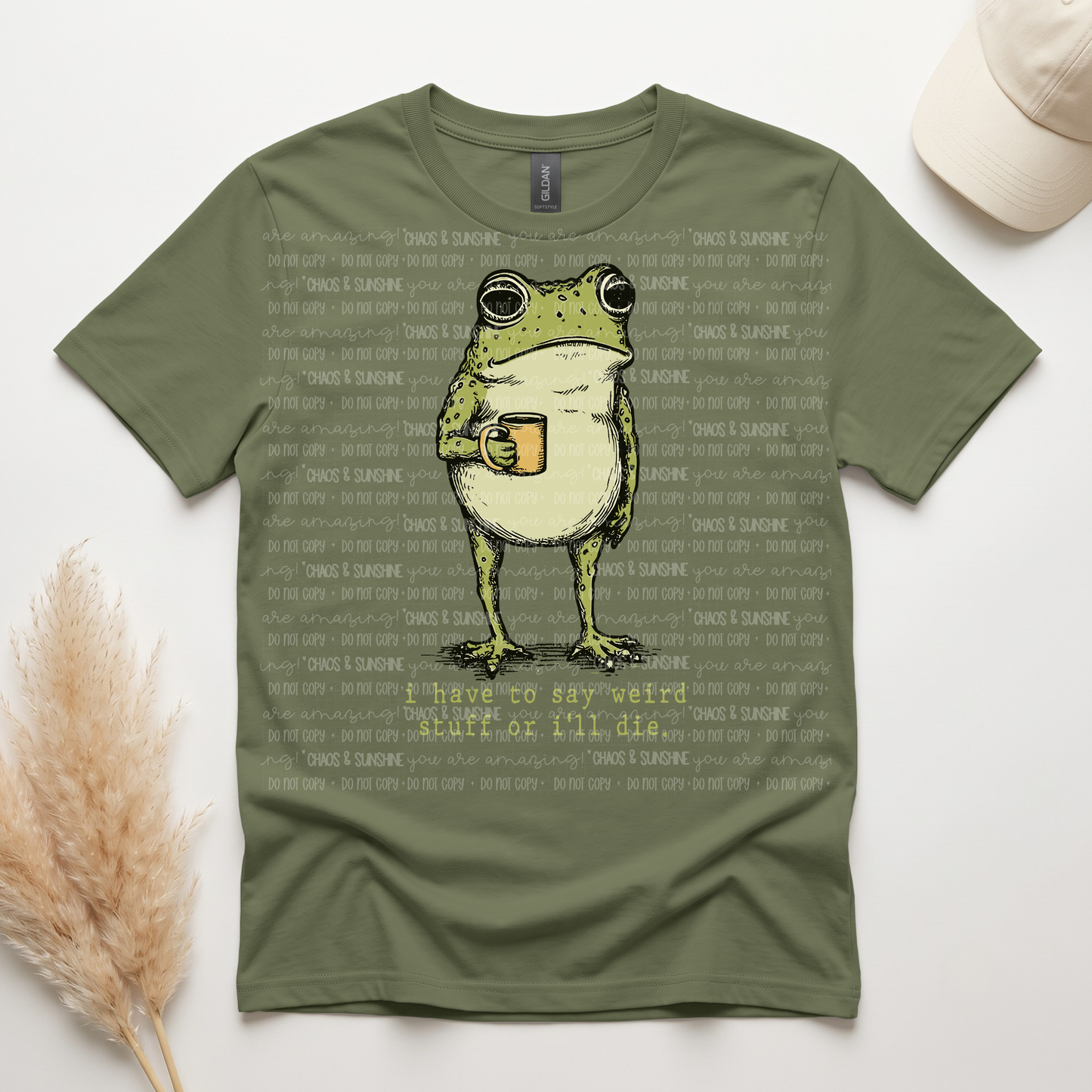 I Have to Say Weird Stuff or I’ll Die Frog Graphic Tee