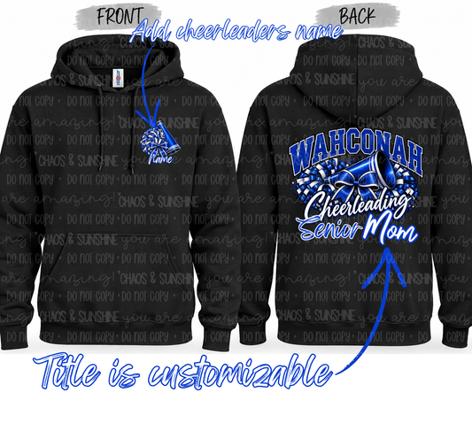 Wahconah Cheerleading Senior Title| Personalized Pocket & Back Design