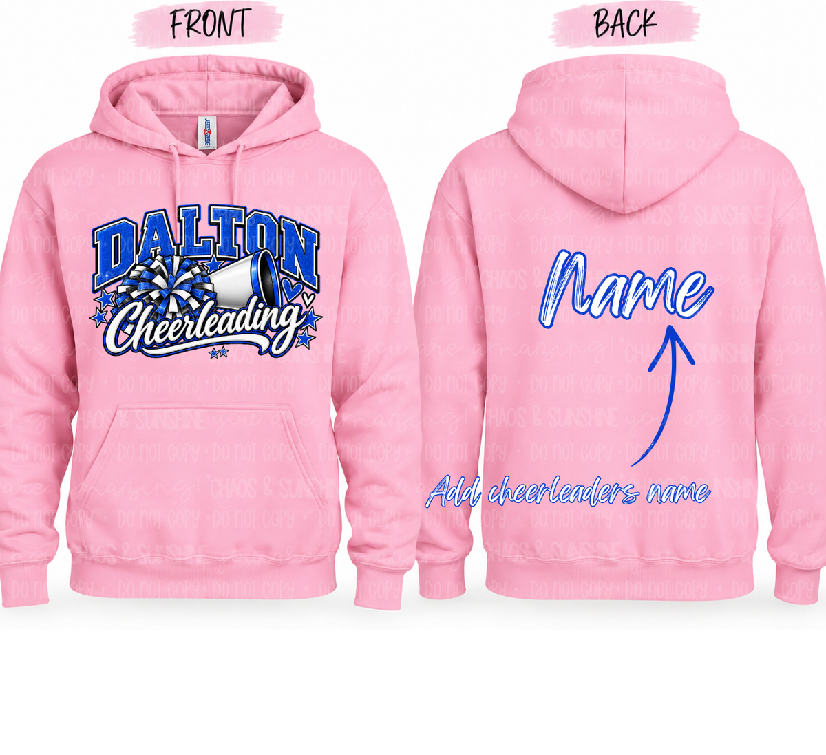 Dalton Cheerleading Spirit | Personalized Name | Youth
