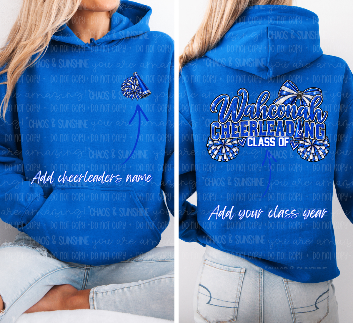 Wahconah Cheerleading Personalized Name & Class Year | Youth