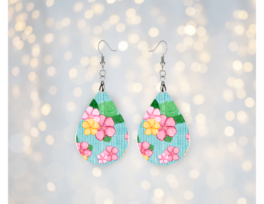 Island Breeze Floral Teardrop Earrings 🌴🌸