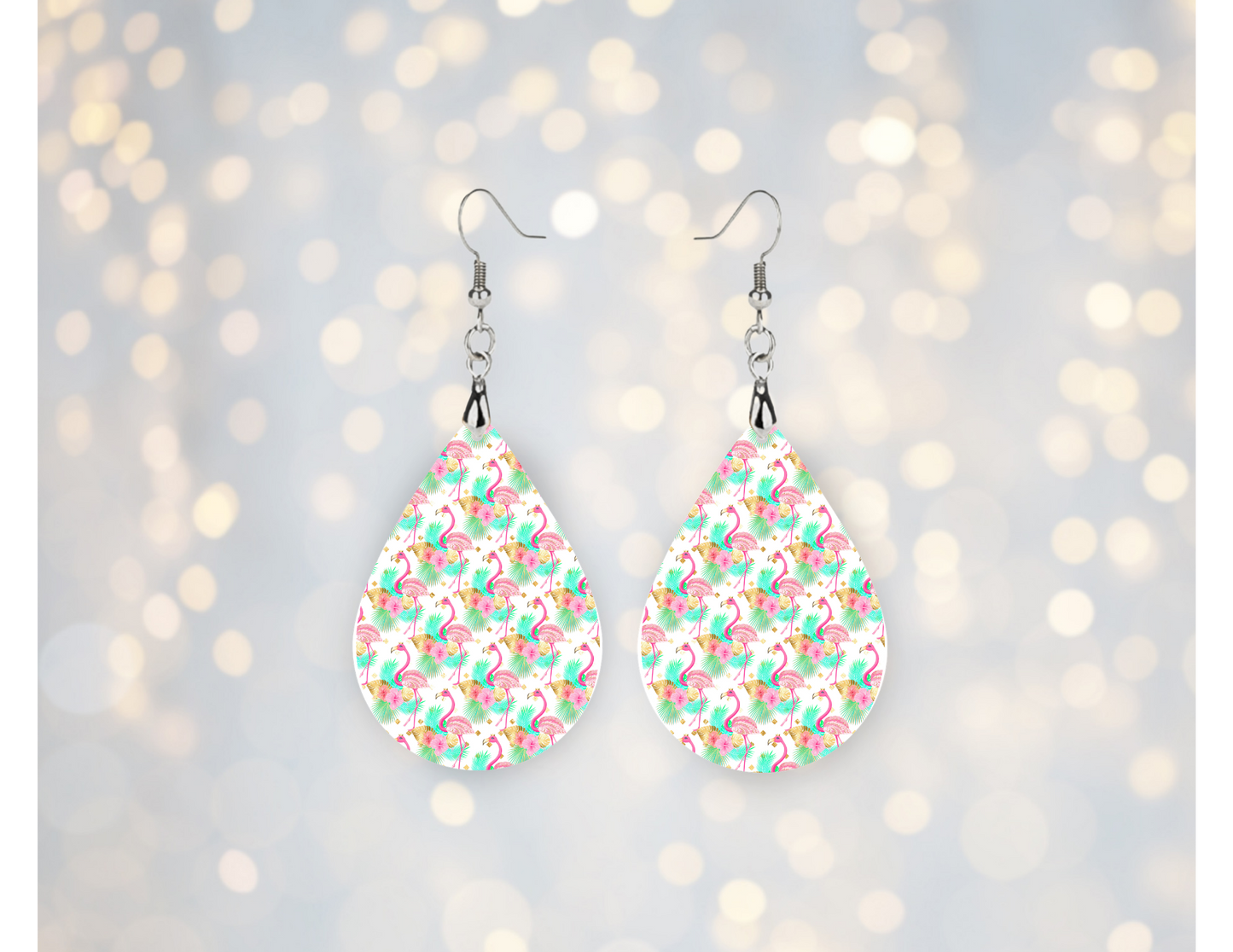 Tropical Flamingo Paradise Earrings 🦩🌴