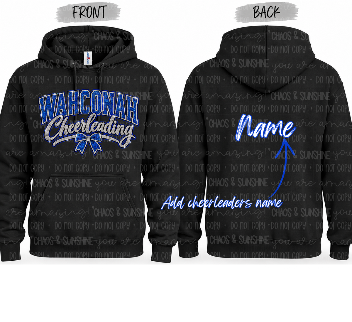 Wahconah Cheerleading | Personalized Name | Youth