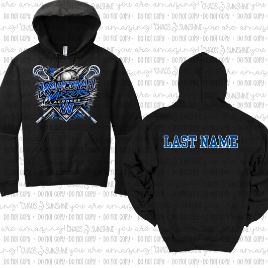 Wahconah Warriors Lacrosse “Breakthrough” Last Name Back Design