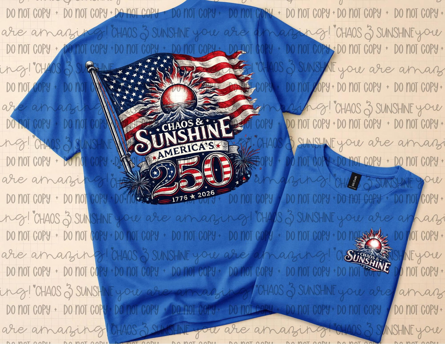 Chaos & Sunshine America's 250 Celebration Graphic Tee