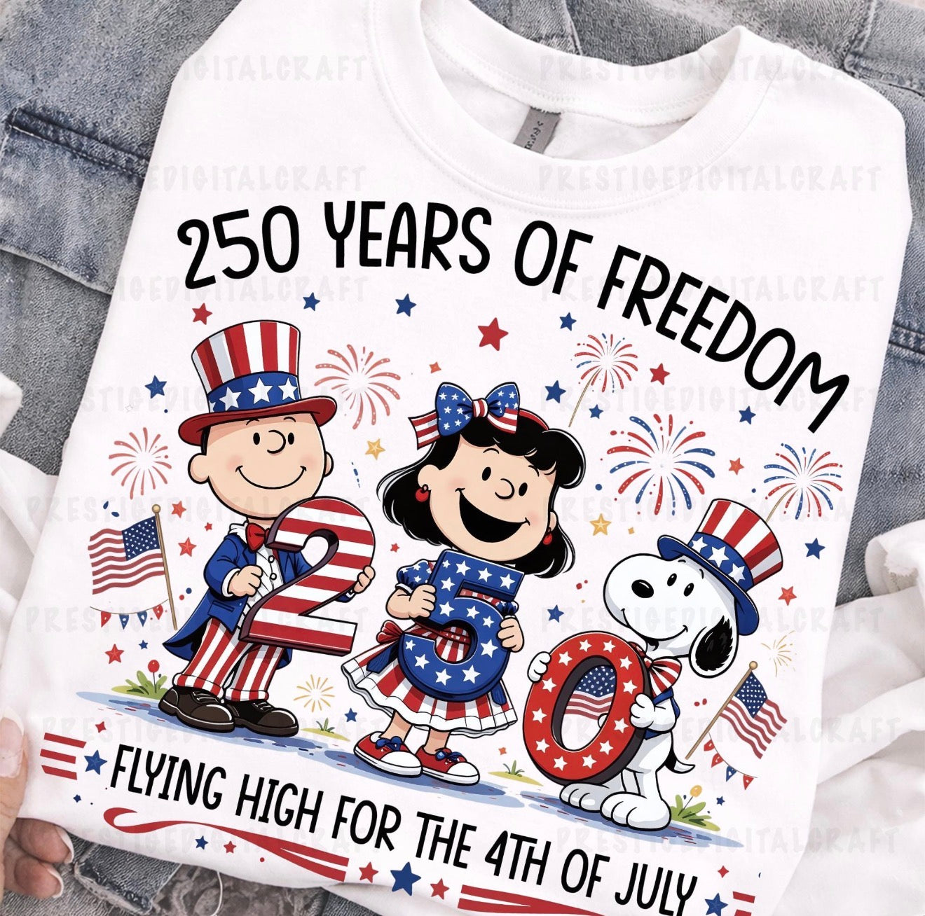 250 Years of Freedom Peanuts Patriotic Celebration Shirt