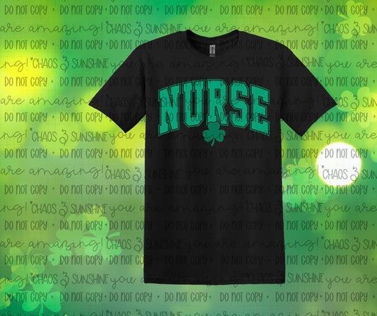 Nurse Shamrock St. Patrick’s Day Tee