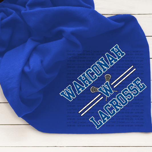Wahconah Warriors Lacrosse Blanket
