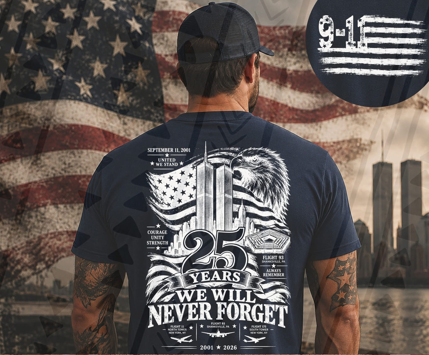 🇺🇸 25 Years – We Will Never Forget | 9/11 Memorial Sweatshirt