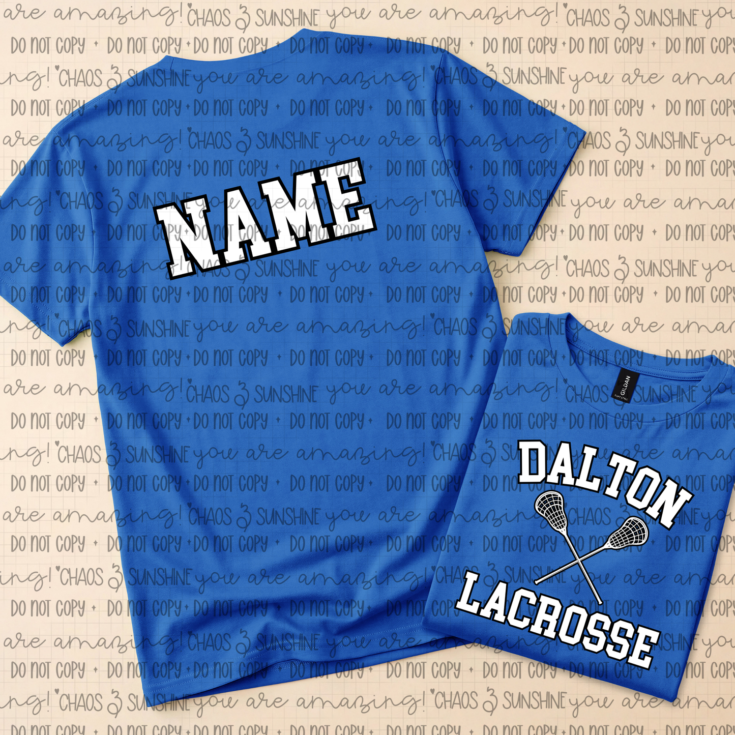 Dalton Lacrosse Classic Front, Last Name Back