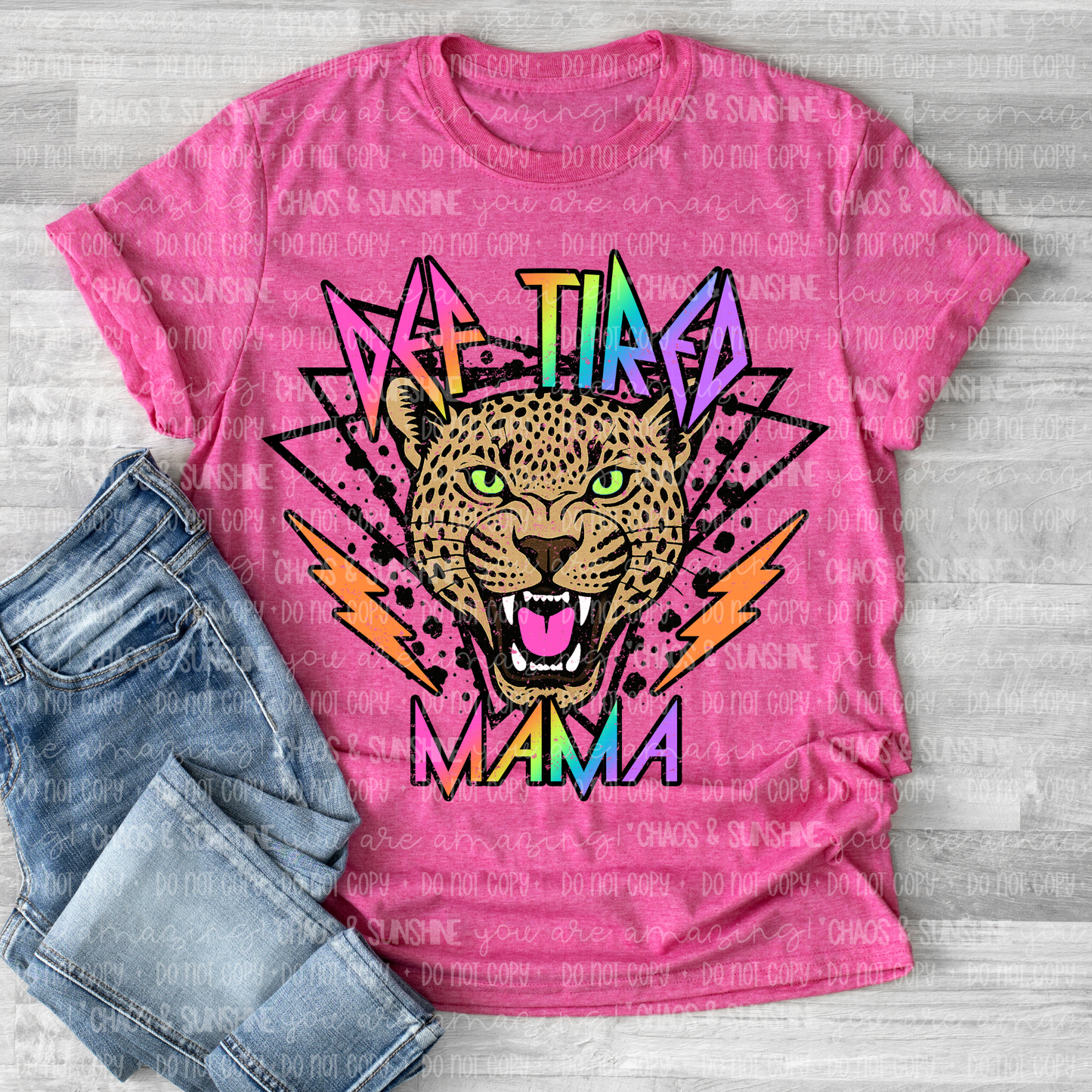 Retro Leopard Mama Tee 🐆⚡