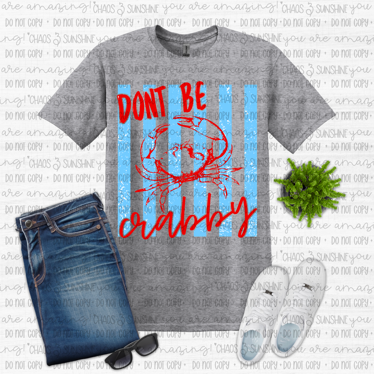Don’t Be Crabby Coastal Summer Graphic Tee 🦀🌊