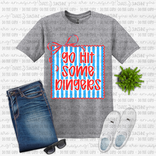 Go Hit Some Dingers Bow Graphic Tee