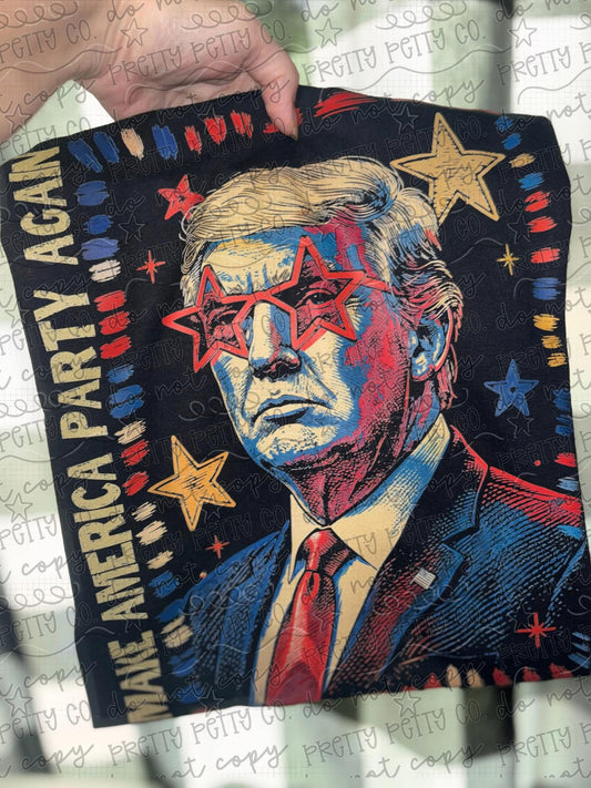 All American Party Again Patriotic Trump Graphic Tee 🇺🇸⭐