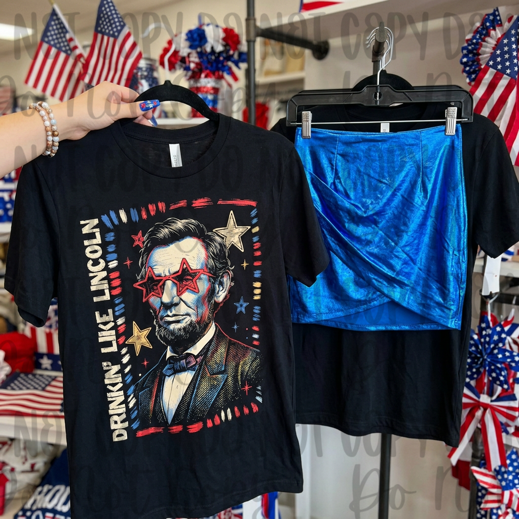 Drinkin’ Like Lincoln Funny Abraham Lincoln Party Tee 🇺🇸🍻