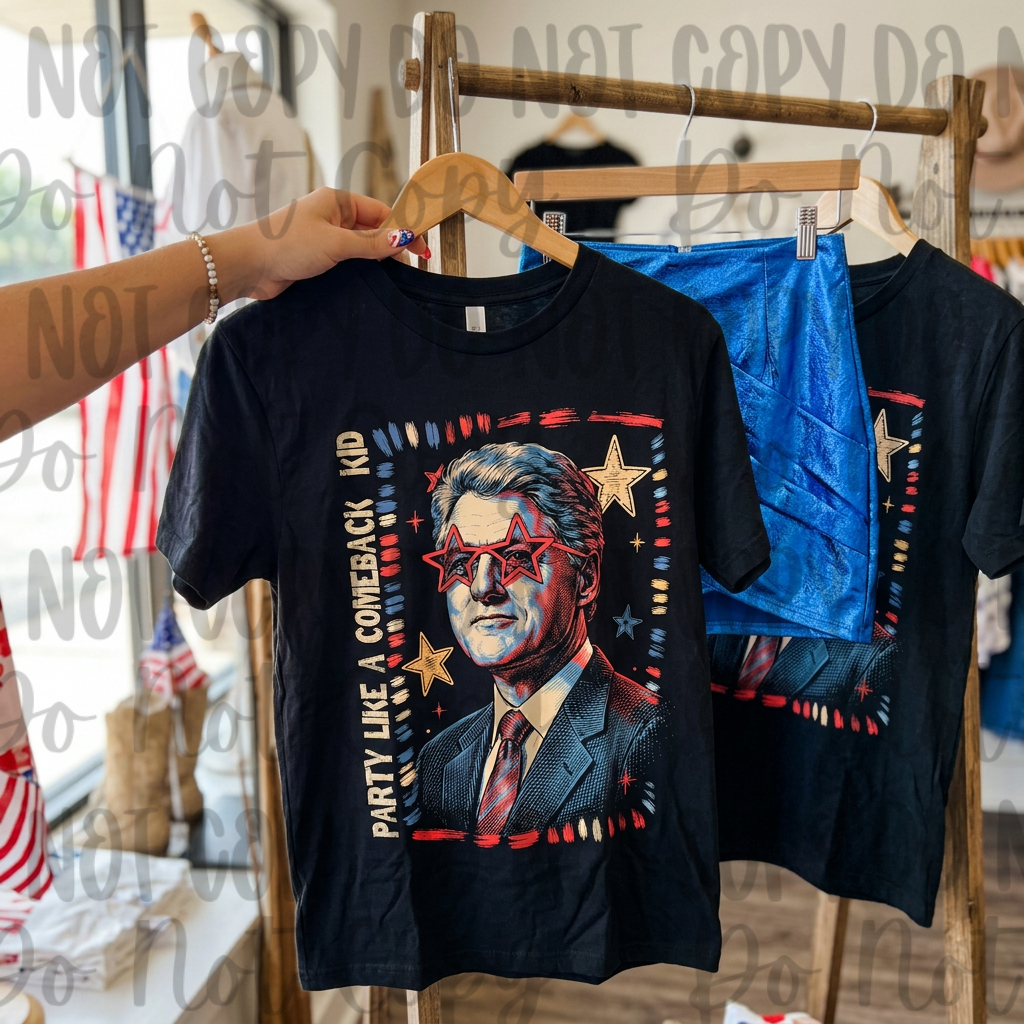 Party Like a Comeback Kid Patriotic Graphic Tee 🇺🇸✨