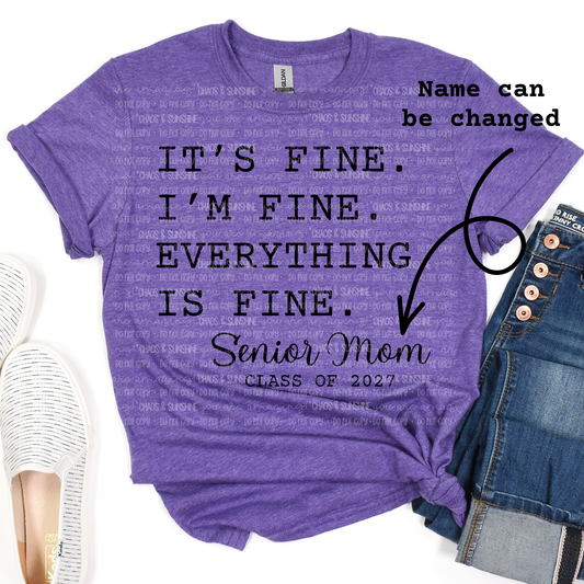 Custom Senior "Title" Class of 2027 T-Shirt – Personalized Name, Funny Graduation Tee