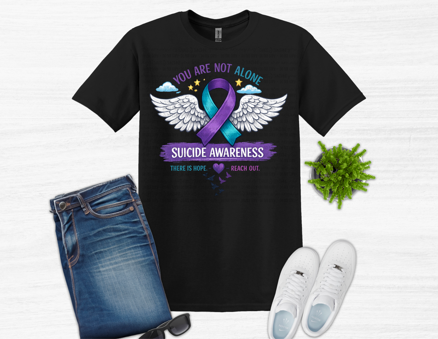 You Are Not Alone Suicide Awareness Tee