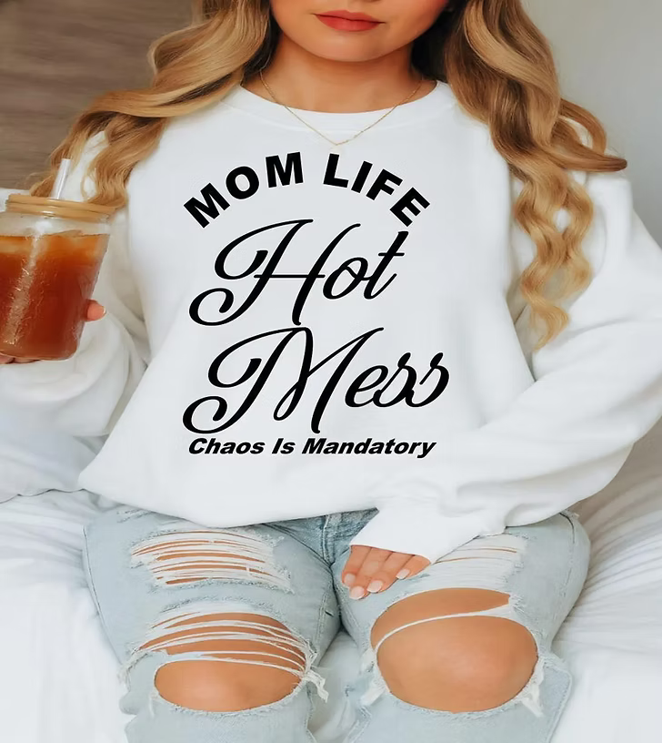 Mom Life Hot Mess Tee